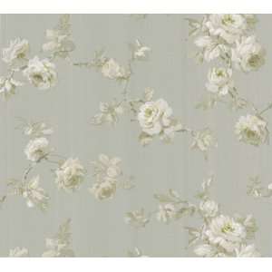  Brewster 112 48301 Rose Trail Wallpaper, Taupe /Silver 