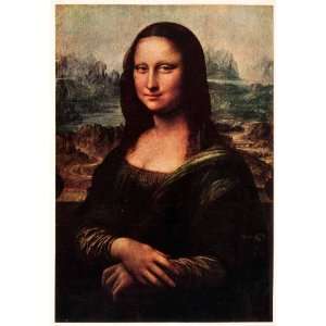  1939 Tipped In Print Mona Lisa Gherardini Joconde Leonardo 