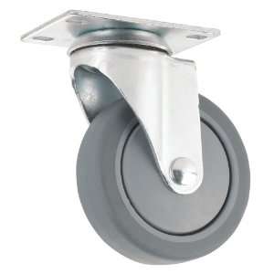Waxman 4033455T 4 Inch Rubber Plate Caster with Swivel, Grey Tire and 