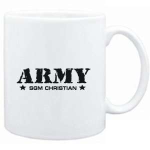 Mug White  ARMY Sgm Christian  Religions:  Sports 
