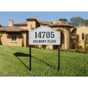  Verona Serpentine Crushed Stone Address Plaques with Lawn 