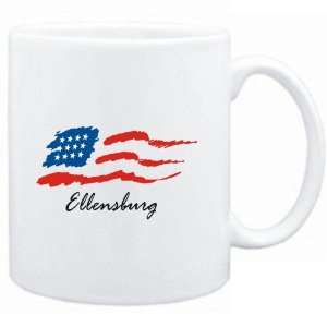  Mug White  Ellensburg   US Flag  Usa Cities Sports 