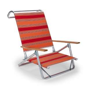   Mini Sun Chaise Folding Beach Arm Chair, Salsa: Patio, Lawn & Garden