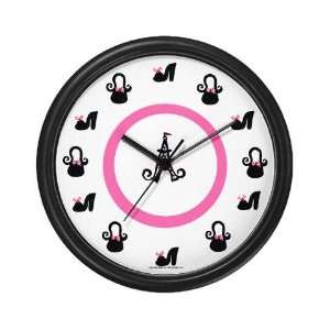  Shopping at Eiffel Tower 10quot; Cute Wall Clock by 