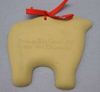 1986 Brown Bag Cookie Art Clay Mold Cow  