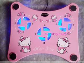 Hello Kitty USB 3 fan Cooler Cooling Pad for Notebook  