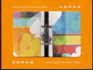 CASUAL SILVER LINE COPAG JUMBO INDEX PLASTIC CARDS  