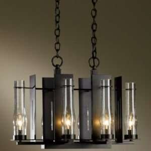   Forge R160953 New Town Six Light Chandelier , Finish: Burnished Steel