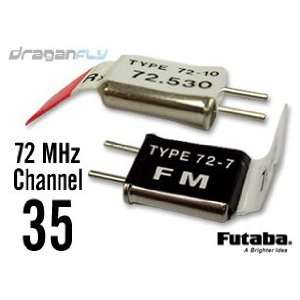 Futaba Channel 35 Crystal Set 72MHz FM Radio Receiver + Transmitter 