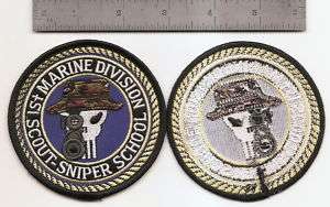032 USMC 1ST MARINE DIVISION SCOUT SNIPER SCHOOL PATCH  