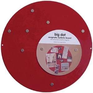  Three By Three Red Big Dot 9 Dia Magnet Board Office 