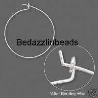 10 Silver Plated 1 inch Hoop Earrings~Craft Earwires  