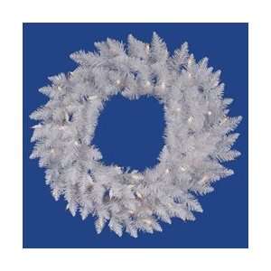    36 White Spruce Wreath Dura Lit 100CL Arts, Crafts & Sewing