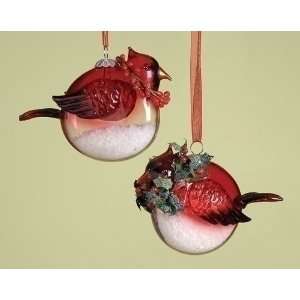   12 Snowfall Valley Cardinal Bird Christmas Ornaments: Home & Kitchen