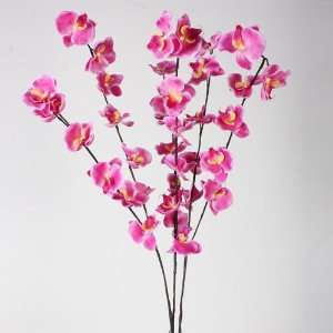   LED Lighted Pink Orchid Flower Branch Spray   Clear Lights: Home