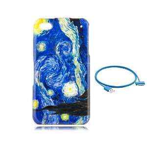  Starry Night Design for iPhone 4G/4S Front/Back Cover Case 