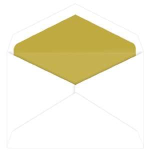  Inner Wedding Envelopes   Jumbo White Gold Lined (50 Pack 