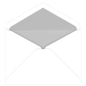  Inner Wedding Envelopes   Tiffany White Silver Lined (50 
