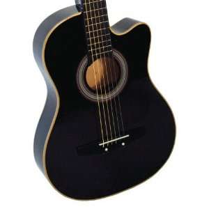  Crescent 41 Black Acoustic Cutaway Musical Instruments