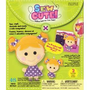   Sew Cute Craft Box Kit   Makes 2 doll #2 blonde Hair