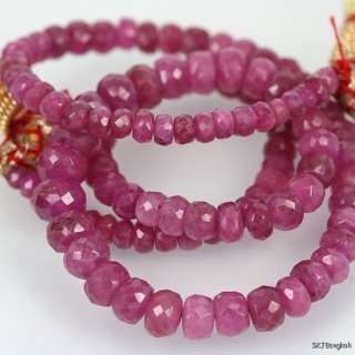 Natural Corundum Pink Sapphire Gemstone Beads  