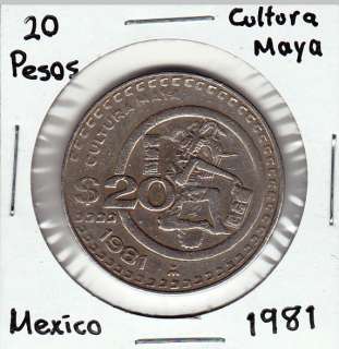 Mexico: $ 20 Pesos ** 1981 ** Brilliant Super Coin.  