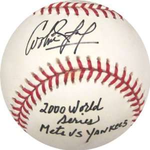   Series Mets vs Yankees Inscription   Autographed Baseballs Sports