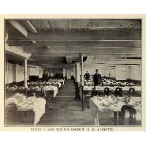  White Star Line RMS Adriatic Ocean Liner Third Class Saloon Cruise 
