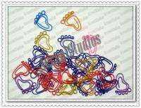 100 Cute Shaped Paper Clips Bookmark Paperclips Foot  