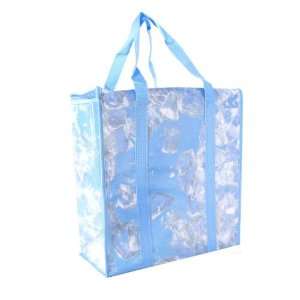  Insta Tote Reusable Insulated Grocery Tote Ice Cubes Blue 