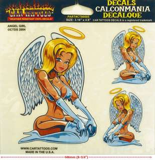 Angel Girl Car Bike Tattoo Vinyl Window Decal Sticker  
