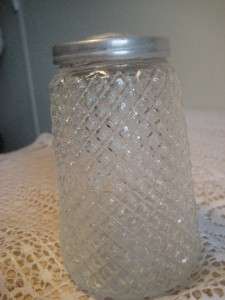 ANTIQUE PRESSED GLASS SUGAR / SALT SHAKER   MUFFINEER  