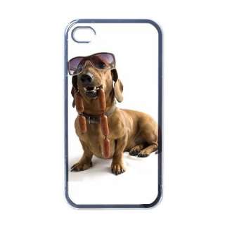 Dachsund Puppy Dog Black Case for iphone 4  