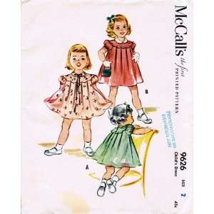   Sewing Pattern Toddler Girls Dress Size 2: Arts, Crafts & Sewing