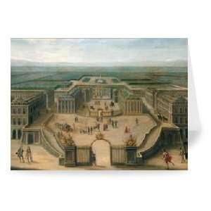 View of Versailles from the Place dArmes   Greeting Card (Pack of 2 