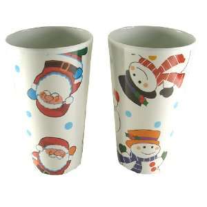  Club Pack of 72 Santa Claus and Snowman Christmas Cups 