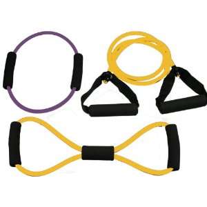  Exercise Resistance bands Latex tubes   3 piece set 