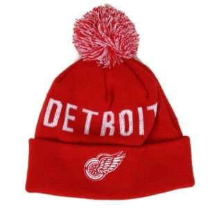 Detroit Red Wings Vintage Cuffed Knit Hat with Pom  Sports 