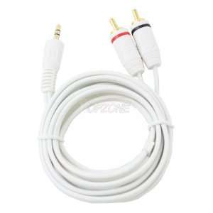  Topzone 3 Feet Y Cable 3.5mm Stereo Plug to 2 RCA Plugs 