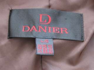 DANIER LEATHER COGNAC BROWN TALL MANS extra long sleeve TRENCH COAT 