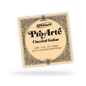 Addario J4505 Pro Arte Nylon Classical Guitar Single String, Normal 