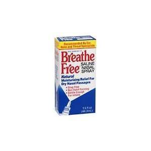  Breathe Free Saline Nasal Spray   1.5 oz Health 