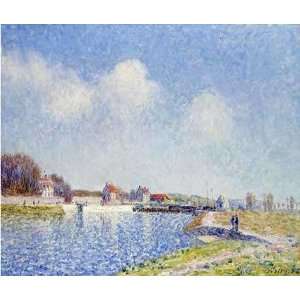  Le Barrage De Saint Mammes Alfred Sisley. 26.00 inches by 