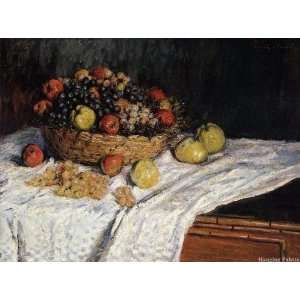 Fruit Basket With Apples And Grapes 