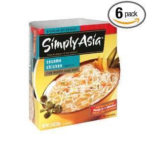 Simply Asia Rice Noodle Soup Bowl Sesame Chicken, Gluten Free, 2.5000 