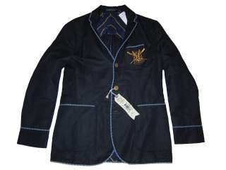   Lauren Navy Blue 44R Polo Rowing Club Blazer Jacket Coat 44 R  