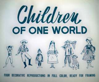 CHILDREN OF ONE WORLD 4 PRINTS By ROSER AGELL, SPAIN  
