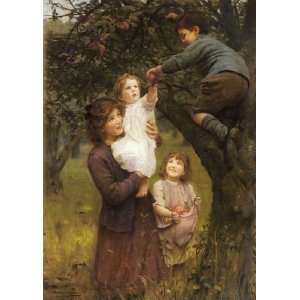   painting name Picking Apples, By Elsley Arthur John 