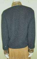 DINO VALIANO Blue Knit Gold Cardigan Jacket 38  