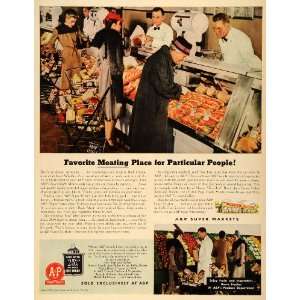   Deli Market Meat Produce Shopping   Original Print Ad